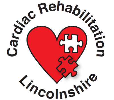 Cardiac Rehabilitation logo with heart in cartoon style